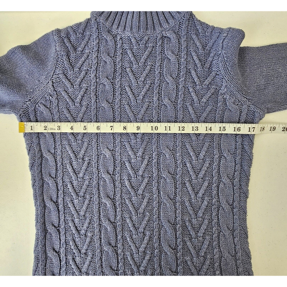 Carhartt Womens XS Cable Knit Turtleneck Sweater Blue 100719 - Picture 4 of 16